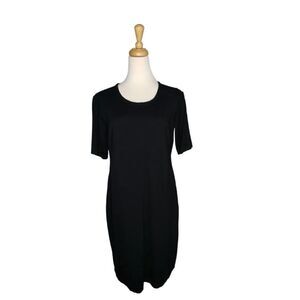 Jockey Person to Person Ponte Knit Short Sleeve Zip Back Dress Women’s Size Medi